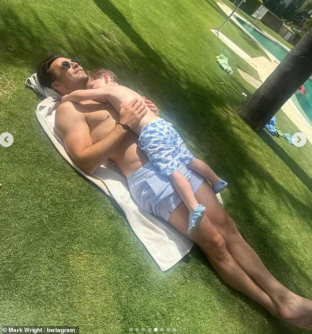 They were also joined on the holiday by their nephews and his sister Jess Wright
