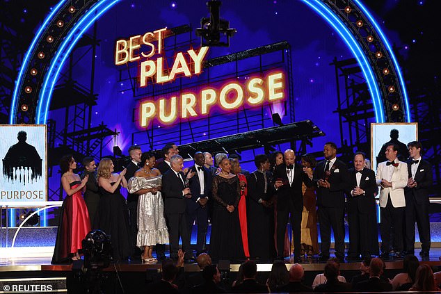 The best new play award went to author Branden Jacobs Jenkins and producer Glenn Davis for Purpose