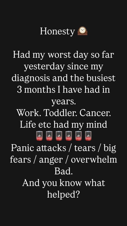 Jessie J's Instagram story about her hardest day since her breast cancer diagnosis.