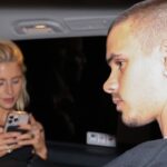 Romeo Beckham, 22, sparks romance rumours with German model Caroline Daur, 30, in Paris as they leave hotel after party