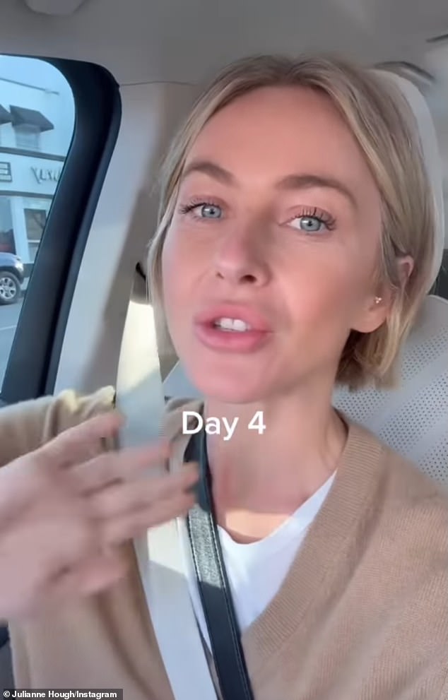 'Here we go,' Hough said in the video that she dubbed her 'egg freezing journey,' noting it was 'all in the name of having a little baby'