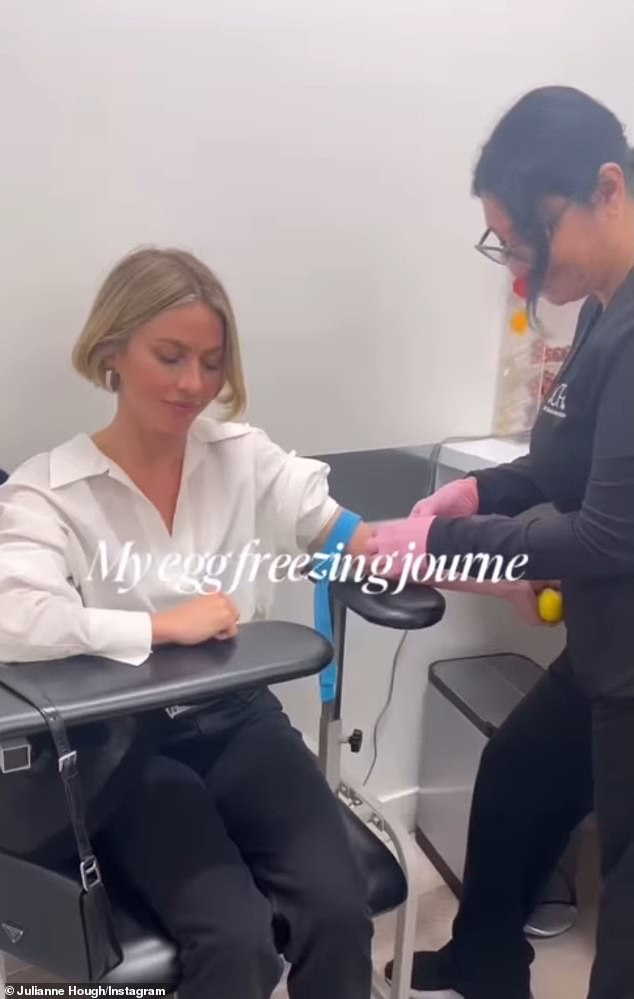 As the week wore on, Julianne noted on day eight, 'Hormones were kicking in. My boobs are bigger. Everything is happening'
