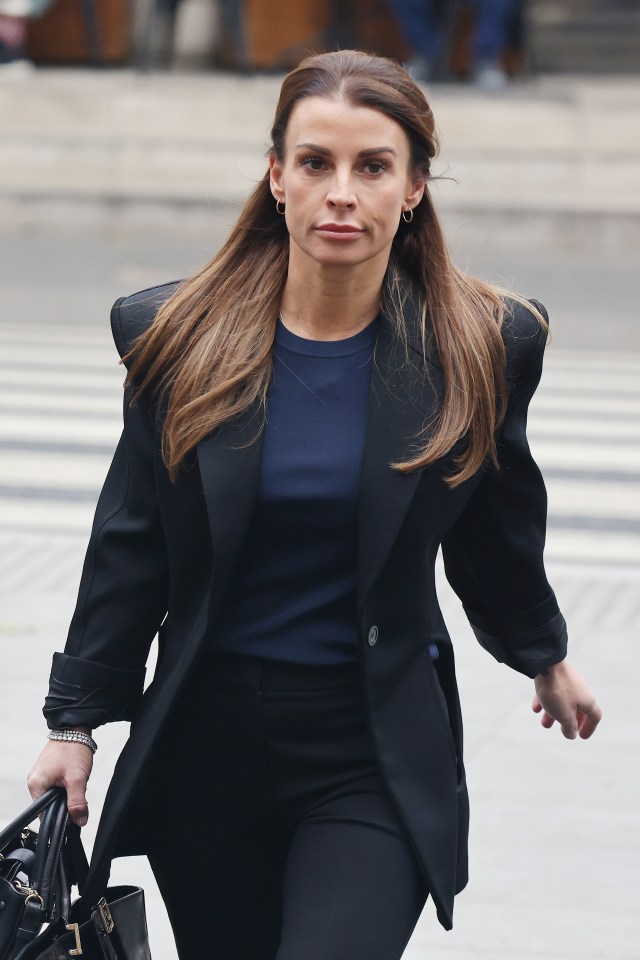 Coleen Rooney arriving at the Royal Courts of Justice.
