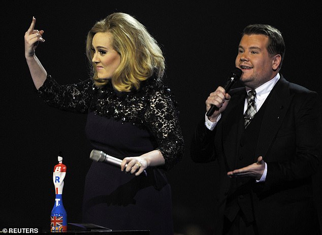 Adele, the owner of 12 BRIT Awards, gave the middle finger to host James Corden after he cut her off mid-speech to end the show back in 2012