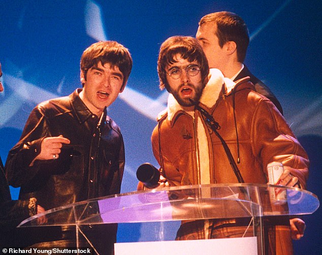 'Oasis will have not long finished up their sold-out shows and the hope is that Liam and Noel Gallagher will accept a special award to recognise the phenomenal sales which have come out of their reunion gigs,' a source said (Oasis seen in 1996)