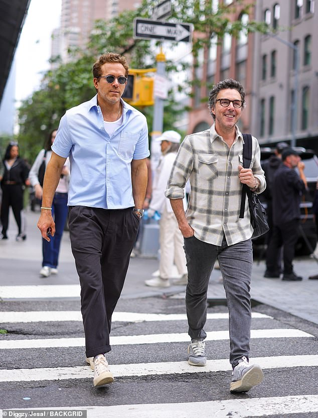 The Deadpool star looked to be in good spirits, after Baldoni's $400million countersuit against him and Lively was dismissed