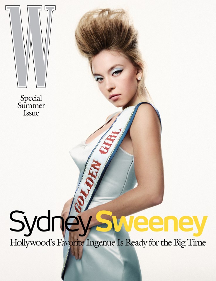 Sydney Sweeney on the cover of W Magazine's special summer issue.
