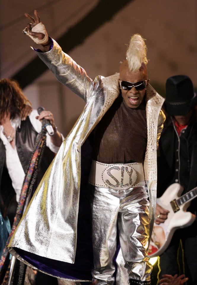 Sly Stone performing at the Grammy Awards.