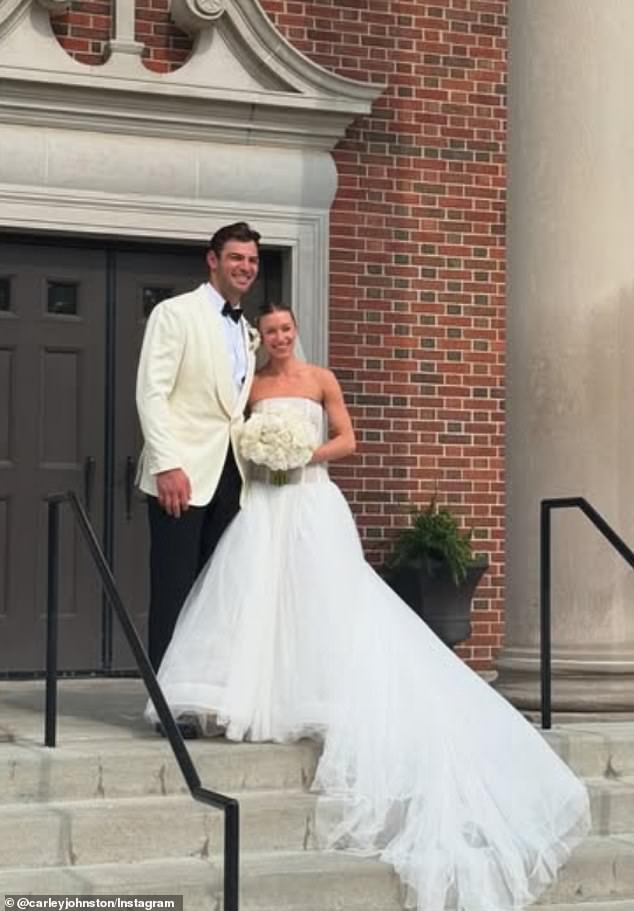 The two were guests at Chicago Bears player Cole Kmet's wedding to Emily Jarosz on Saturday