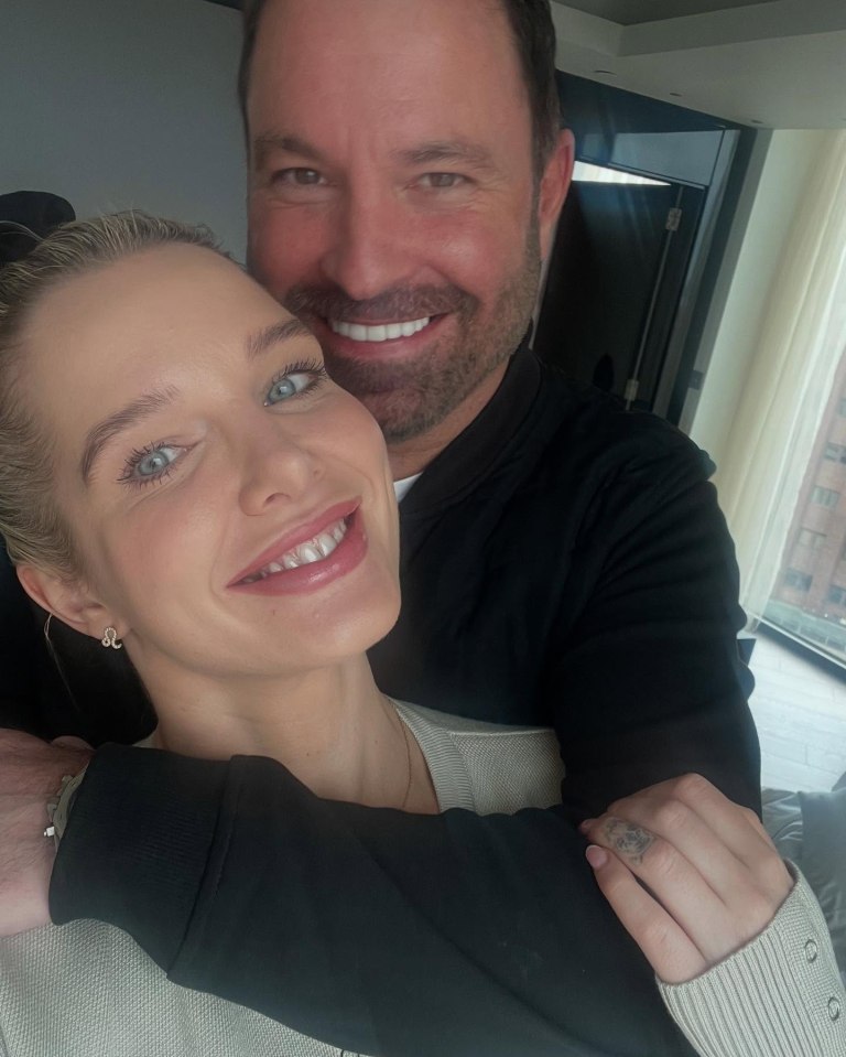 Helen Flanagan and her boyfriend embracing.