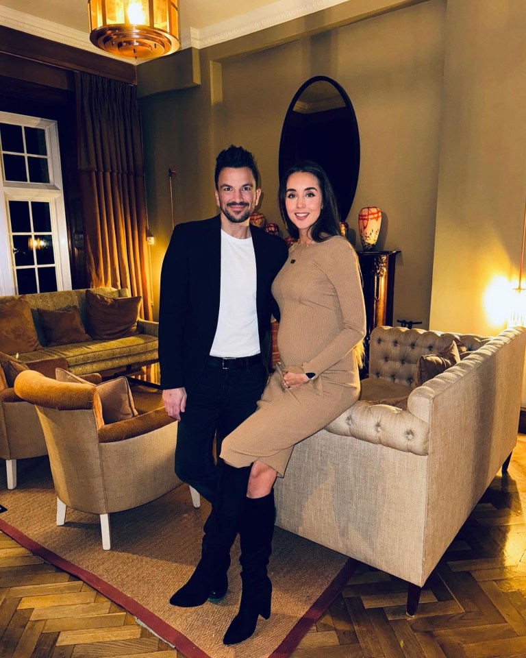 Peter Andre and his pregnant wife Emily.