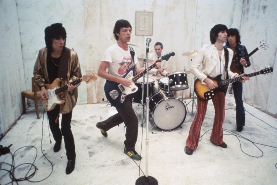 The Rolling Stones filming their "Respectable" music video.