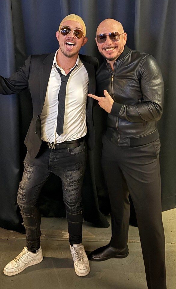 Jack Hardwick with Pitbull.