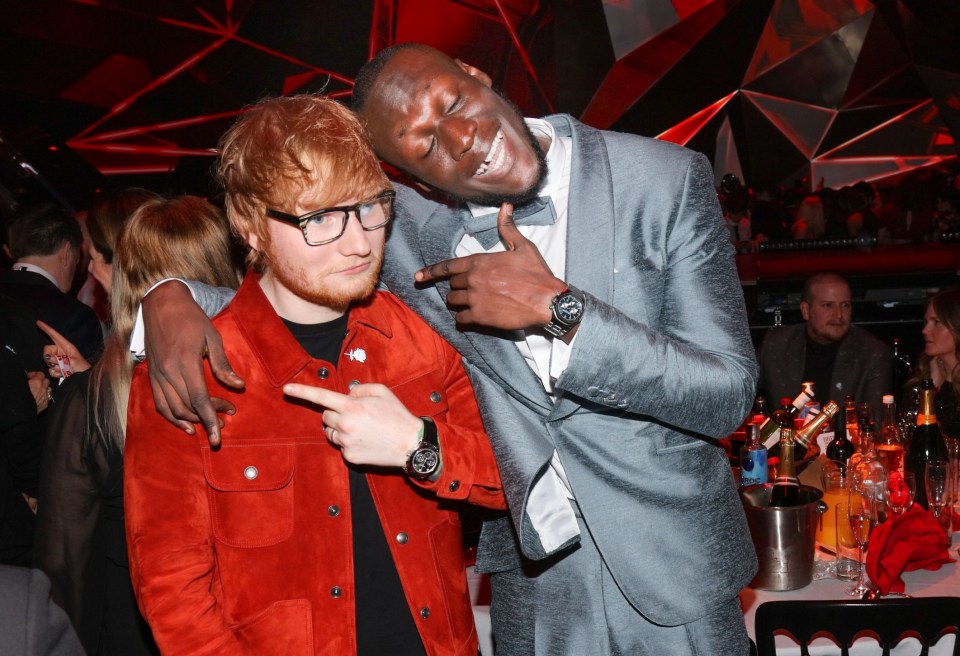 Ed Sheeran and Stormzy at the BRIT Awards 2018.