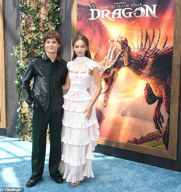 How to Train Your Dragon, starring Mason Thames, 17, as Hiccup, opens on Friday and is expected to bring in somewhere between $80 million and $100 million over the weekend;  Pictured in Los Angeles on Saturday