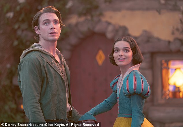 Rachel will be hoping the new gig could help see a career reassurance after she was engulfed in controversy amid the release of Disney's ' woke ' Snow White; pictured with Andrew Burnap