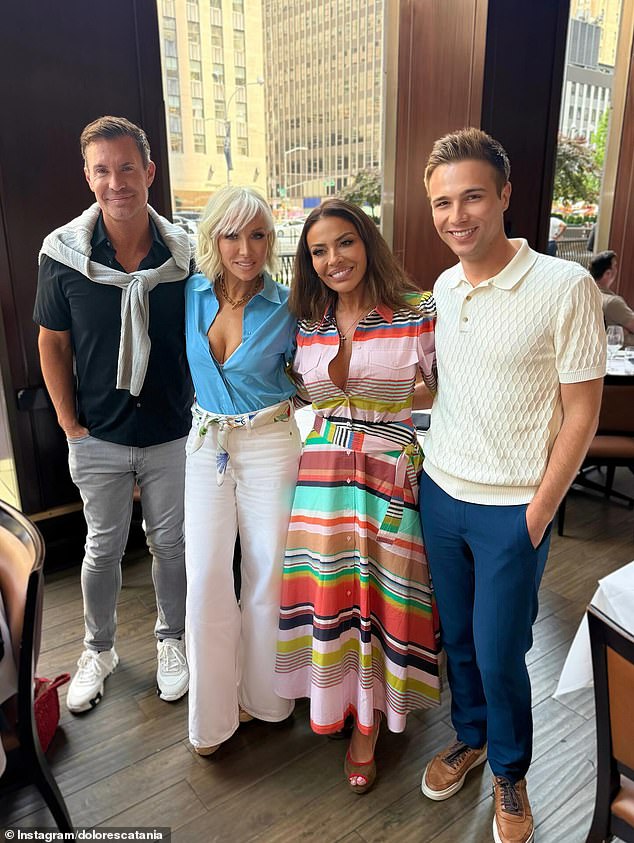 Dolores teased in an Instagram post, 'Just another chaotic, hilarious, and totally unfiltered day on Jeff Lewis Live with @jljefflewis, @therealmargaretjosephs & @shane.douglas'
