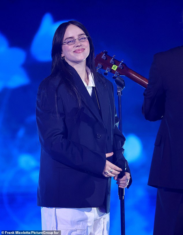 At just 23, the feted singer¿songwriter has captured nine Grammys; pictured in March in LA