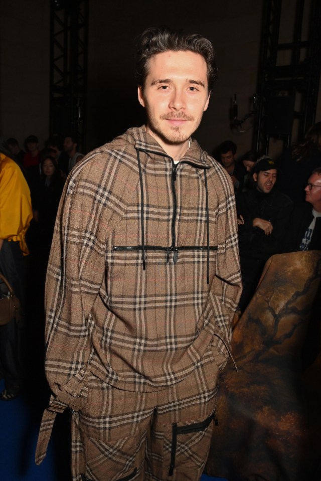 Brooklyn Beckham at the Burberry fashion show.