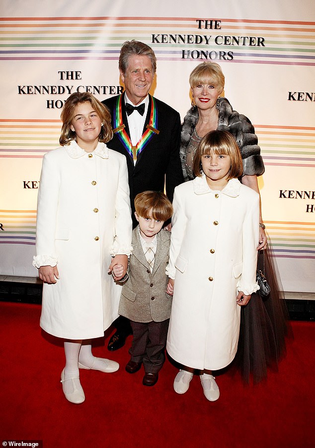 Wilson and Ledbetter posed with their children Daria, Dylan and Delanie at the Kennedy Center in 2007 in Washington, DC