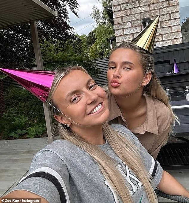 A passenger on a plane told Zoe to 'sort her daft eye out' after a disagreement when they landed in Portugal recently (seen with Molly-Mae)