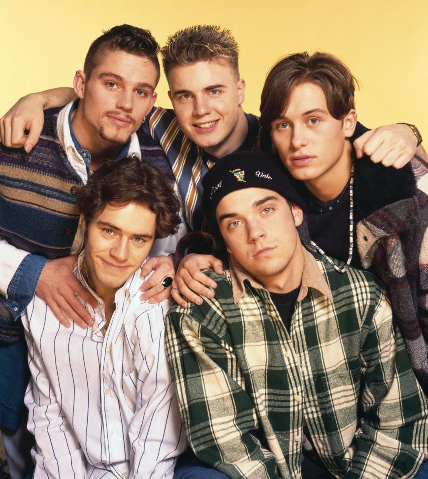 Photo of the band Take That in 1993.
