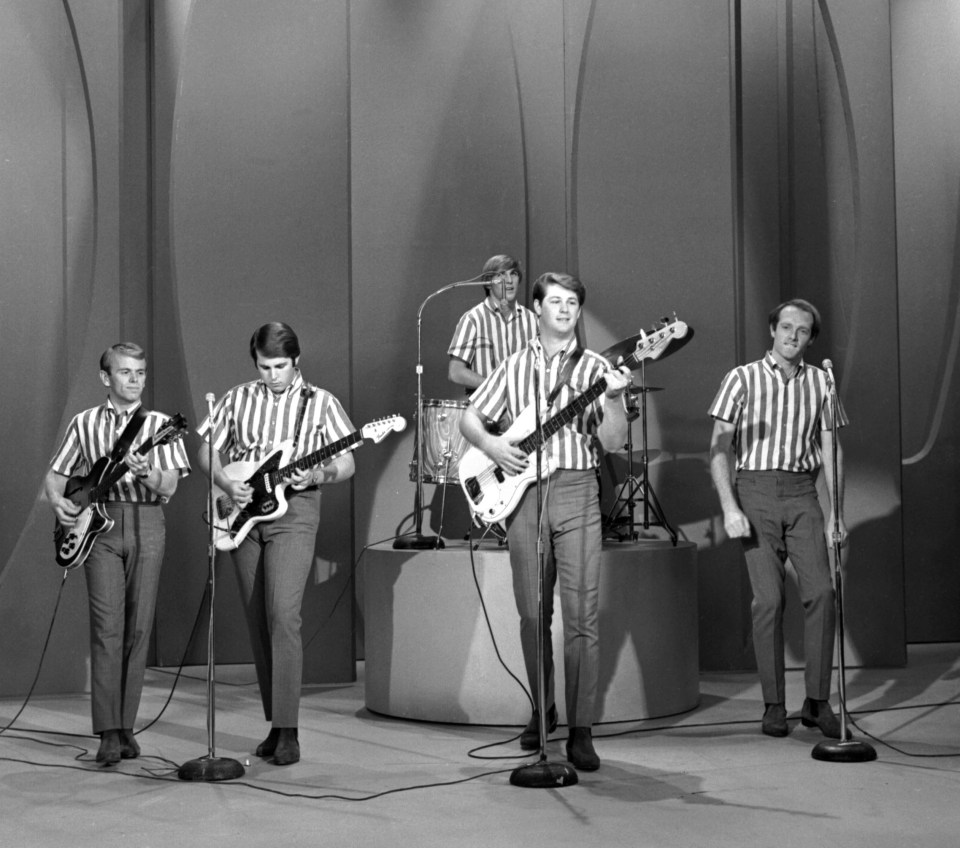 The Beach Boys performing on The Ed Sullivan Show.