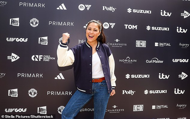 Sam Quek punched the air as she celebrated playing for the charity