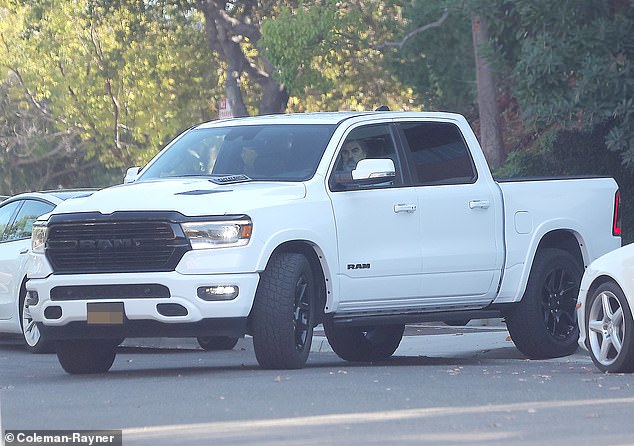 On the solo run to McDonald's, which he's often seen frequenting, he drove his white Ram 1500