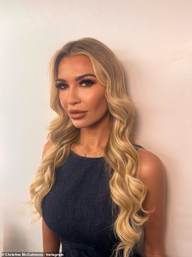 She was also seen showing off her flawless make-up and hair as she posed in one sultry snap