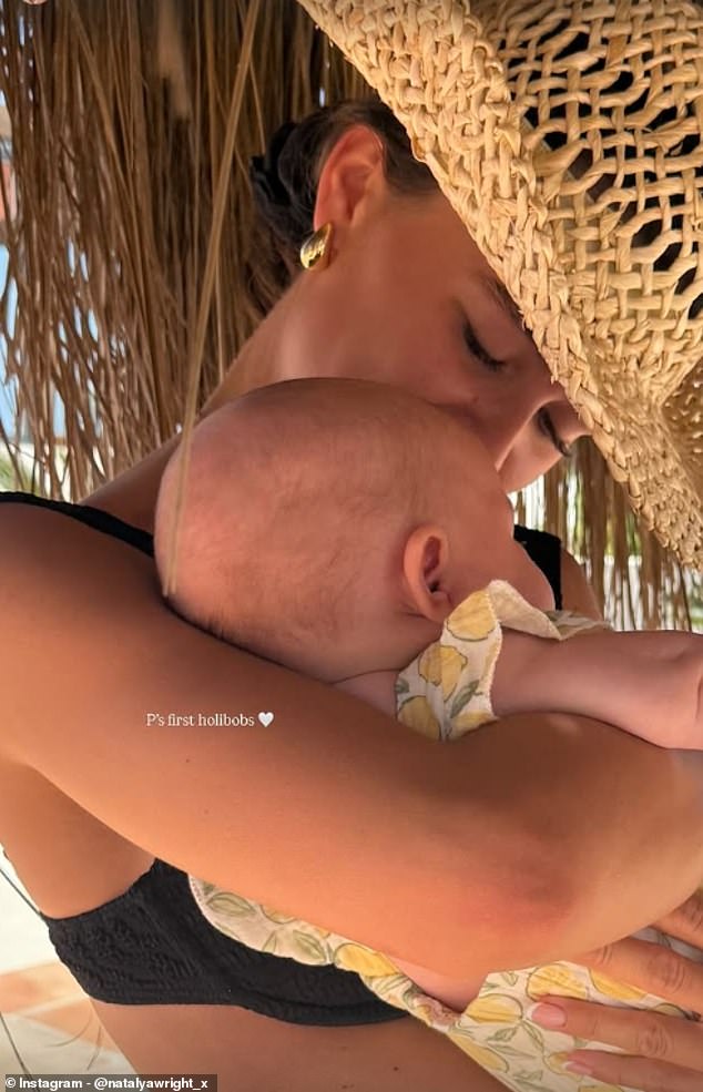 Natalya also shared a rare glimpse of her baby niece Palma, as the tot enjoyed her first holiday abroad