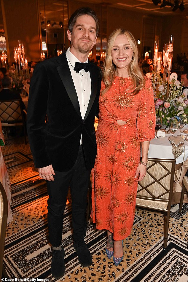 Fearne, 43, issued a shock statement to announce her split from Jesse after 10 years of marriage back in December, saying their priority was their children (pictured in February 2024)