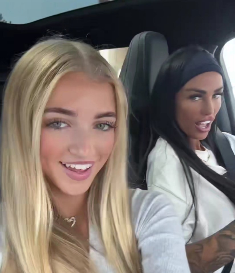 Princess Andre and her mother in a car.