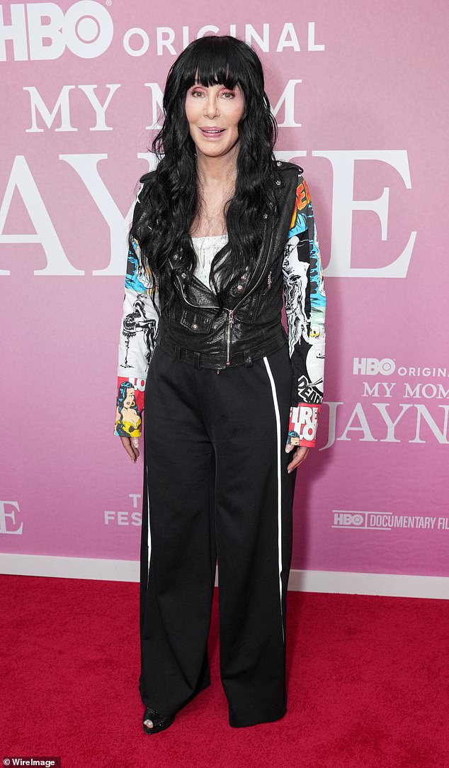 Cher also stepped out for the screening, and the 79-year-old singer looked younger than her years