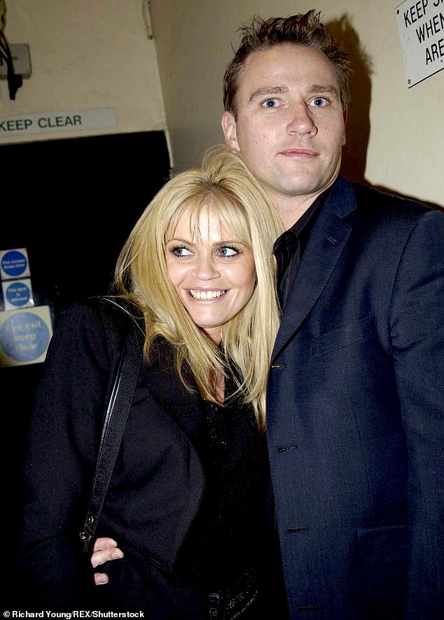 In 2001, she married businessman Kevin Jenkins, almost four months after the birth of their daughter Jodie, but they divorced in 2020 (pictured together in 2002)