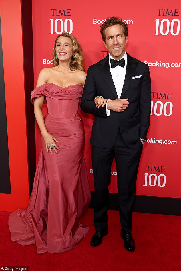 Baldoni had also been suing Lively's husband Ryan Reynolds (pictured with her in April in NYC), as well as her publicist and the New York Times. He still has the option to refile four of his seven original claims