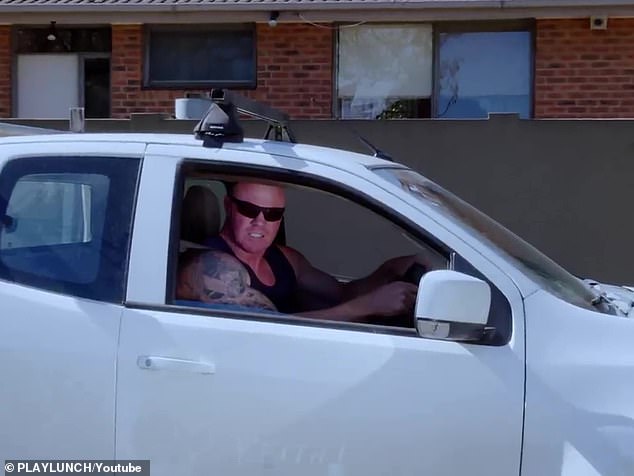 In the video, from the self-described 'bogan funk' act sees Hall portray a male 'Karen' called Keith who accosts his neighbours for parking in his spot