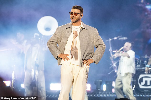 Justin - who was in Denmark on Saturday - is next scheduled to bring his $205.2M-grossing, 122-date The Forget Tomorrow World Tour to Poland's PGE Narodowy in Warsaw this Tuesday (pictured May 24)
