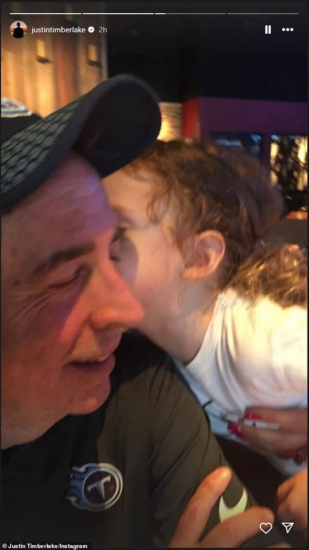 One year later, Janet wed Paul, so Justin made sure to post a snap of his stepdad with his 10-year-old son Silas in the tribute