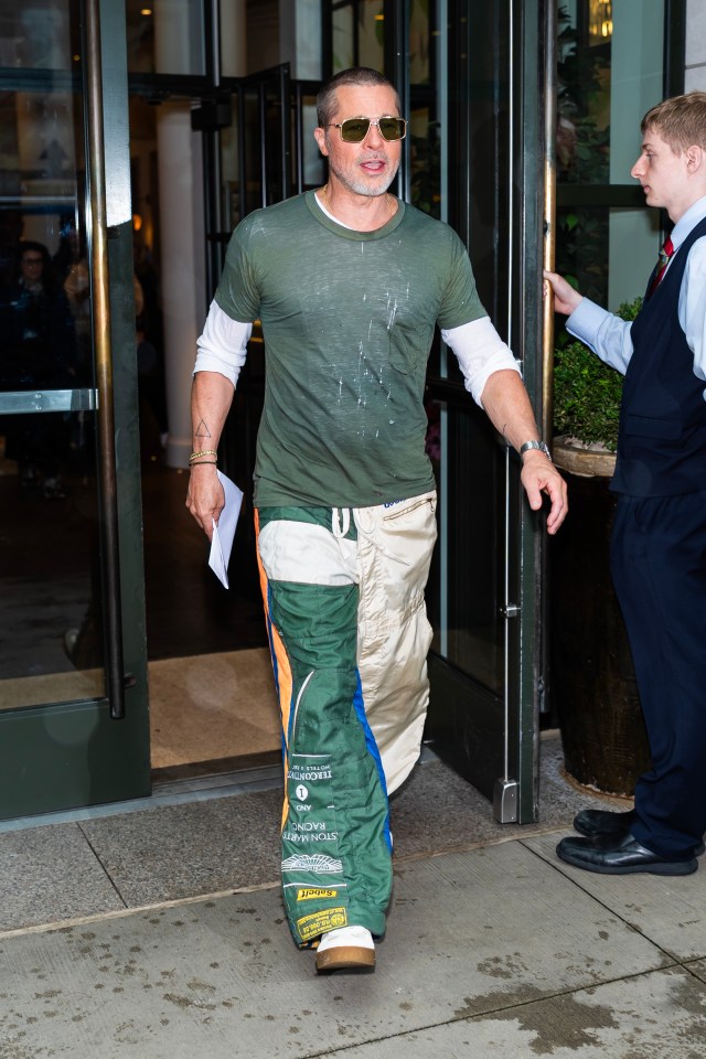 Brad Pitt in Midtown, New York City.