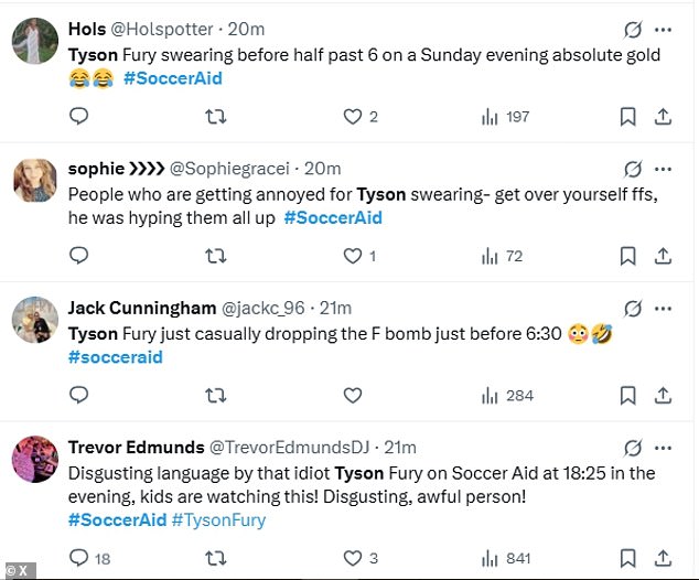 While some fans took the explicit word light heartedly, others have blasted ITV for allowing it to air.