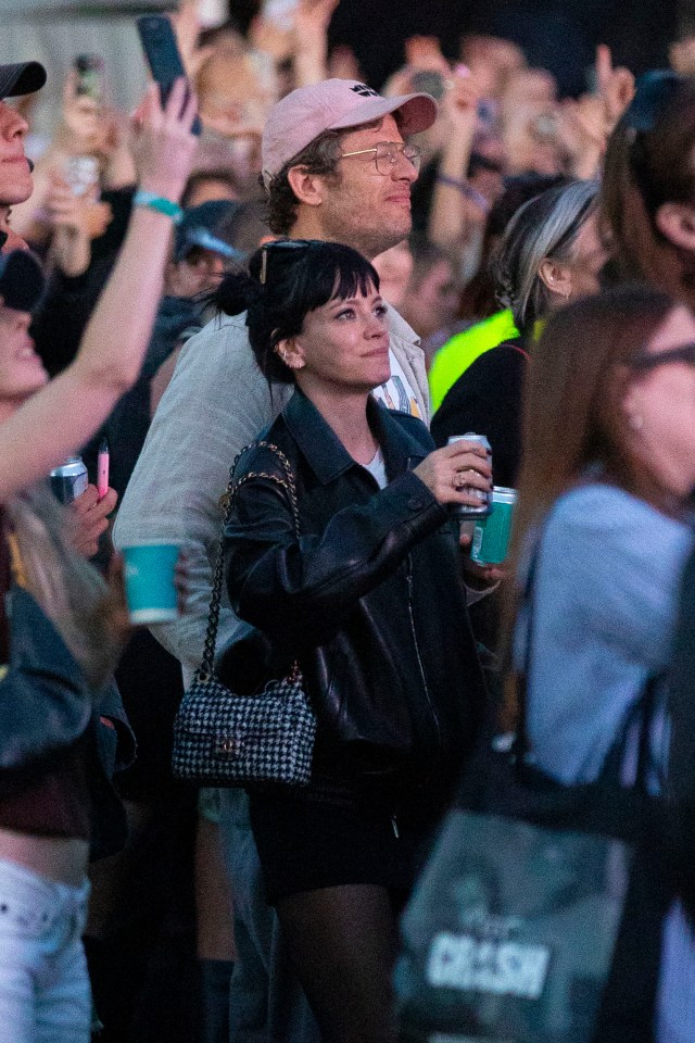 Lily Allen and James Norton at a music festival.