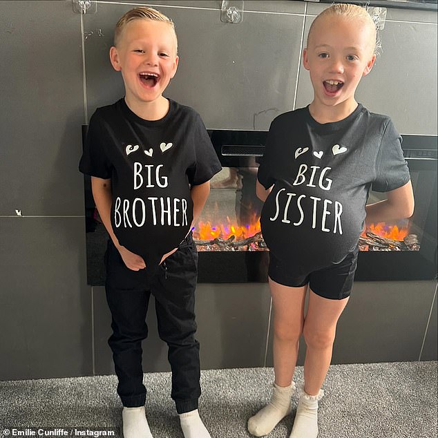 Meanwhile Emilie, who wed Michael in 2023, shared her own announcement which featured a clip of the kids finding out the news