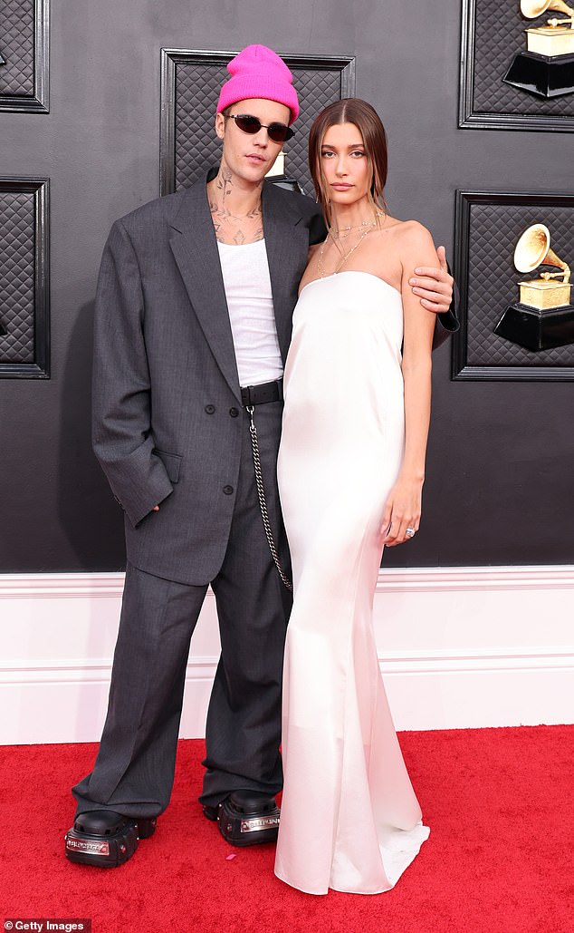 As rumors of marital woes continue to ravage, Justin has continued his social media spree even as fans continue to encourage him to take a break from being online and Hailey publicly avoids the subject of his posts (pictured April 2022)