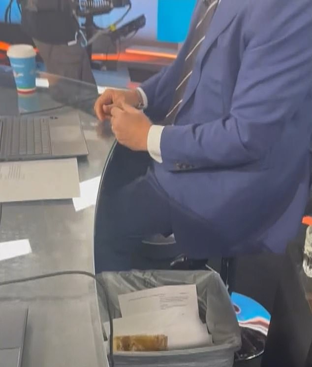 In a video, Karl rummaged through the bin and took a bite during a report Jayne was conducting about the Ibis scavenger bird, nicknamed the 'bin chicken', which has developed a reputation for stealing food from wheelie bins
