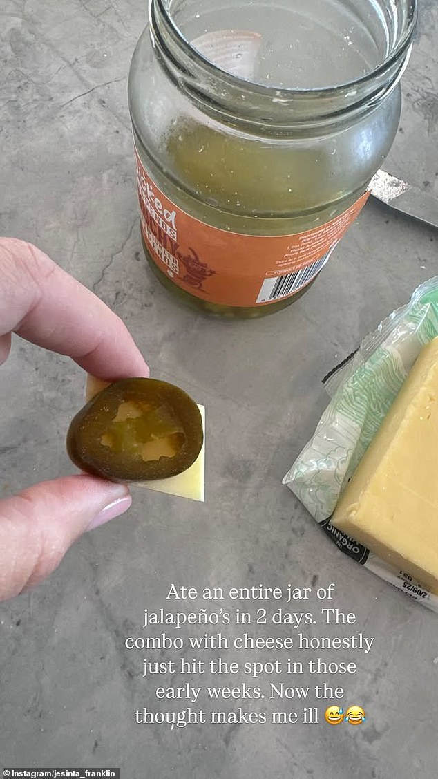 The 33-year-old admitted to being obsessed with pairing jalapenos with a slice of cheese