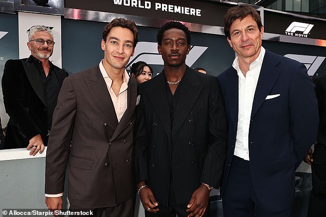 George, Damson and Toto Wolff posed a group shot