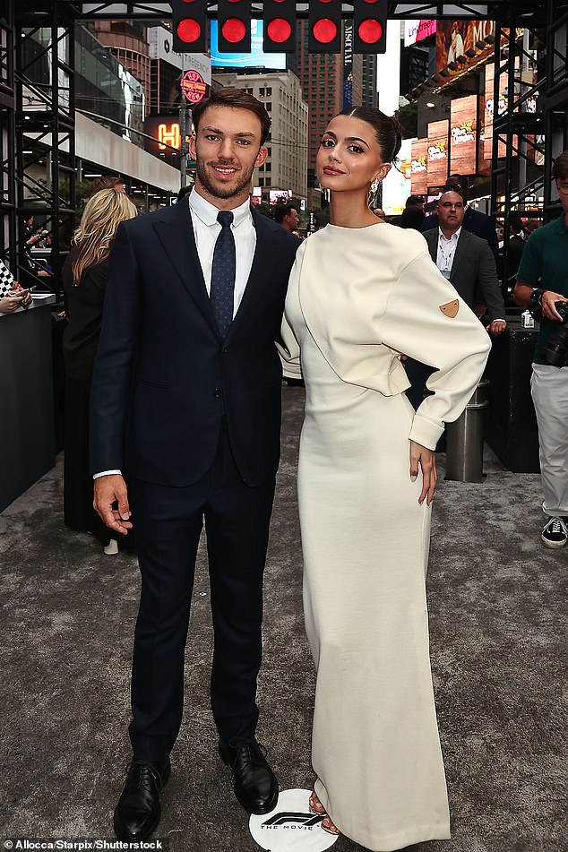 Pierre Gasly and Fransisca Cerqueira posed for a series of snaps in Times Square
