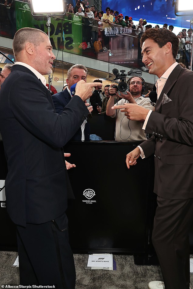 An F1 press release said: 'Made in collaboration with Formula 1, the movie is a landmark for the sport and cinema, filmed in real-time during grands prix around the world'