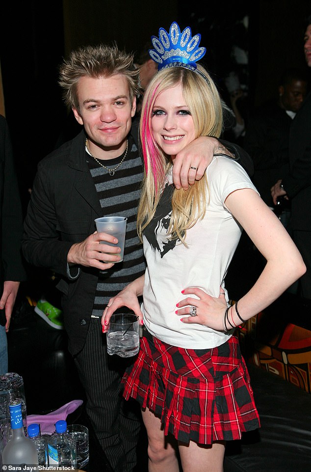Avril and Sum 41 musician Deryck, known by his stage name Bizzy D, got engaged in 2005 when he was 26 and she was 21 (Seen in 2007)